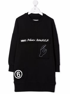 MM6 Maison Margiela Kids платье-свитер с логотипом