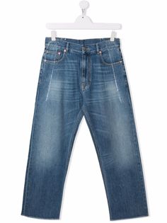MM6 Maison Margiela Kids прямые джинсы средней посадки