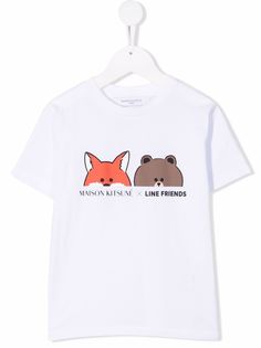 MAISON KITSUNE KIDS футболка из коллаборации с Line Friends