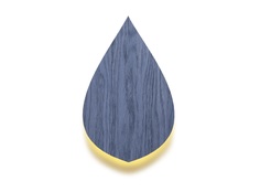 Настенный светильник vita leaf (woodled) синий 38x24x5 см.