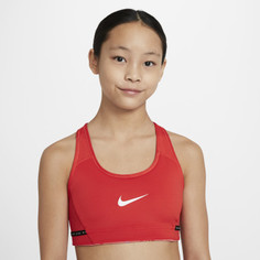 Спортивный топ бра для девочек Nike Dri-FIT Swoosh, размер 146-156