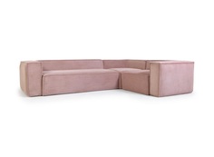 Угловой четырехместный диван blok (la forma) розовый 320x69x230 см.