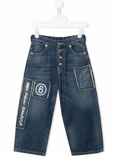 MM6 Maison Margiela Kids прямые джинсы с логотипом