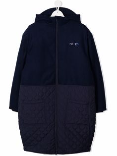Kenzo Kids пальто с вышитым логотипом