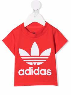 adidas Kids футболка с принтом Trefoil