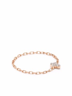 Djula цепочное кольцо из розового золота с бриллиантами