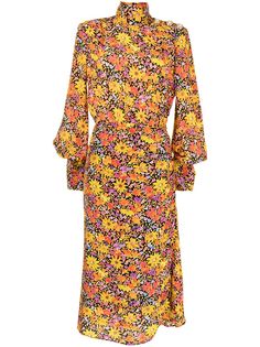 Rebecca Vallance платье миди Arles с цветочным принтом