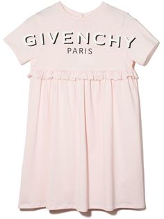 Givenchy Kids платье с короткими рукавами и логотипом