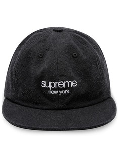 Supreme кепка с логотипом и вставками