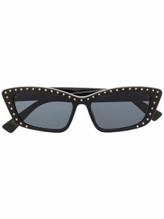 Moschino Eyewear солнцезащитные очки в оправе кошачий глаз с заклепками