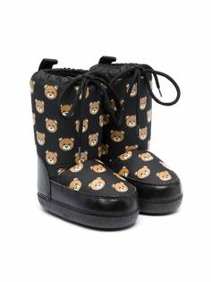 Moschino Kids зимние сапоги с принтом Teddy Bear