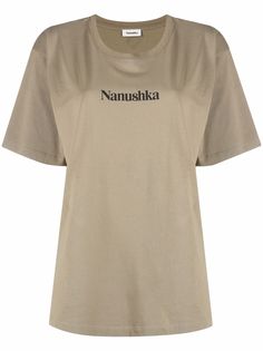 Nanushka футболка из органического хлопка с логотипом
