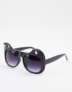 Солнцезащитные очки в оправе с дизайном «кошачий глаз» Jeepers Peepers-Черный цвет
