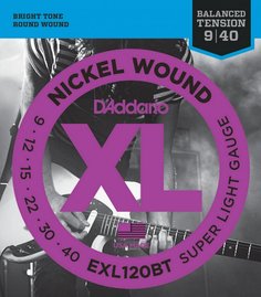 D&#039;ADDARIO EXL120BT NICKEL WOUND BALANCED TENSION REGULAR LIGHT 9-40 D'addario