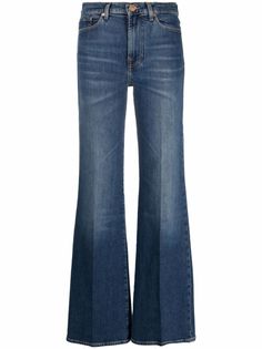 7 For All Mankind расклешенные джинсы