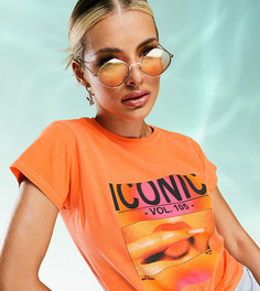 Оранжевая футболка с принтом "Iconic" в стиле 90-х ASYOU-Оранжевый цвет