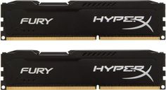 Модуль памяти DDR3 8GB (2*4GB) HyperX HX313C9FBK2/8 Fury black PC3-10600 1333MHz CL9 1.5V Радиатор RTL