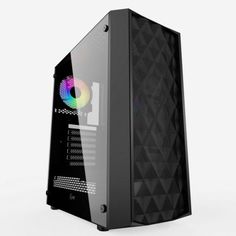 Корпус ATX Powercase Diamond Mesh LED CMDM-L1 чёрный, без БП, с окном, USB 3.0, 2*USB 2.0, audio