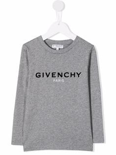 Givenchy Kids футболка с длинными рукавами и логотипом