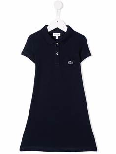 Lacoste Kids платье с воротником поло и вышитым логотипом