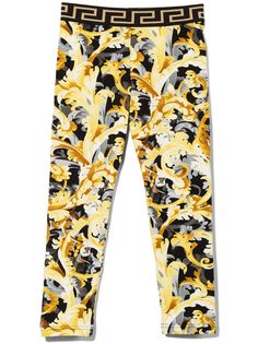 Versace Kids легинсы с завышенной талией и принтом Barocco