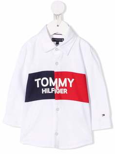 Tommy Hilfiger Junior рубашка с длинными рукавами и логотипом