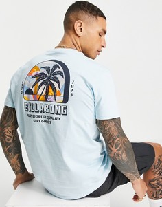 Голубая футболка Billabong Palmas-Голубой