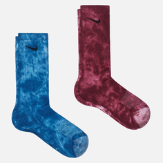 Комплект носков Nike 2-Pack Everyday Plus Cush Tie-Dye Crew, цвет комбинированный, размер 38-42 EU