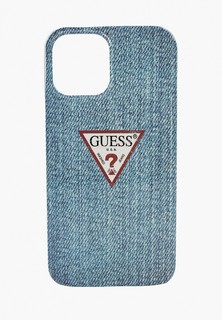 Чехол для iPhone Guess 12 Pro Max (6.7), PC/TPU Denim Triangle logo Light blue