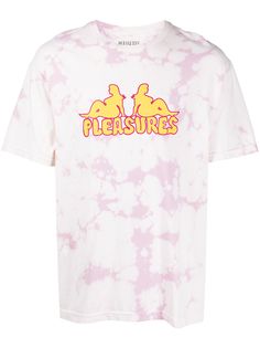 Pleasures футболка с логотипом и принтом тай-дай