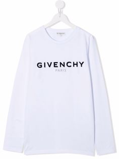Givenchy Kids топ с длинными рукавами и логотипом