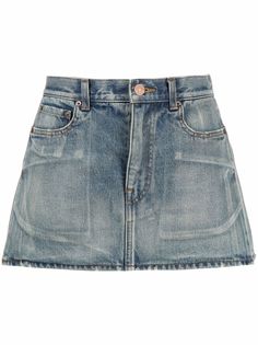 Balenciaga джинсовая юбка с эффектом потертости