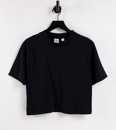 Черная свободная футболка с короткими рукавами COLLUSION-Черный цвет