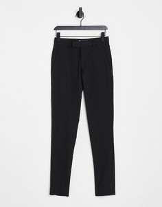 Светло-черные зауженные брюки ASOS DESIGN-Черный цвет