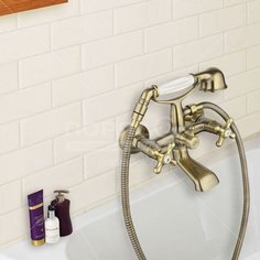 Смеситель для ванны, Gappo, корот изл, с кран-буксой, бронзовый, G3263-4