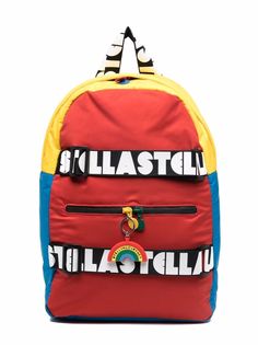 Stella McCartney Kids рюкзак в стиле колор-блок с логотипом
