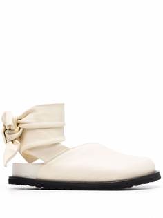 Jil Sander туфли с завязками из коллаборации с Birkenstock