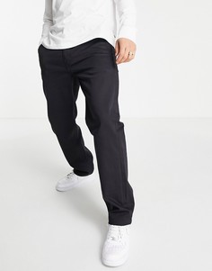 Черные брюки из саржи стандартного кроя с суженными книзу штанинами Levis Skateboarding-Черный цвет