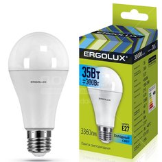 Лампа светодиодная Ergolux LED-A70-35W-E27-4K, 35 Вт, E27, холодный белый свет