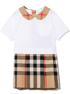 Burberry Kids платье мини в клетку Vintage Check