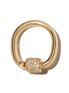 Marla Aaron кольцо Trundle Lock из желтого золота с бриллиантами