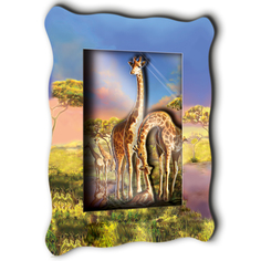 Хобби и Творчество VIZZLE Объемная картина Семья жирафов