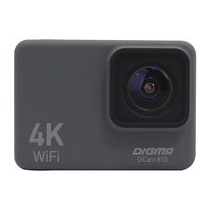 Экшн-камера Digma DiCam 810 4K, WiFi, серый [dc810]