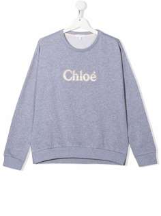 Chloé Kids толстовка с вышитым логотипом