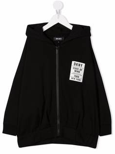 Dkny Kids худи на молнии с графичным принтом