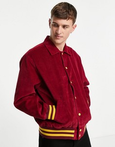 Вельветовая университетская куртка теплого красного цвета Levis Skateboarding-Красный