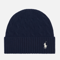 Шапка Polo Ralph Lauren Cable Cotton Cold Weather, цвет синий