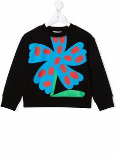 Stella McCartney Kids флисовая толстовка с цветочным принтом