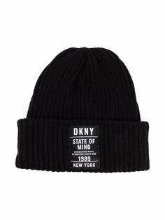 Dkny Kids шапка бини в рубчик с логотипом