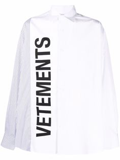 VETEMENTS рубашка с логотипом